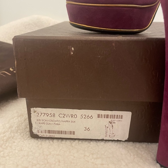 Gucci Authentic heels Nappa silk  5226. Purple, 36 - Picture 6 of 6